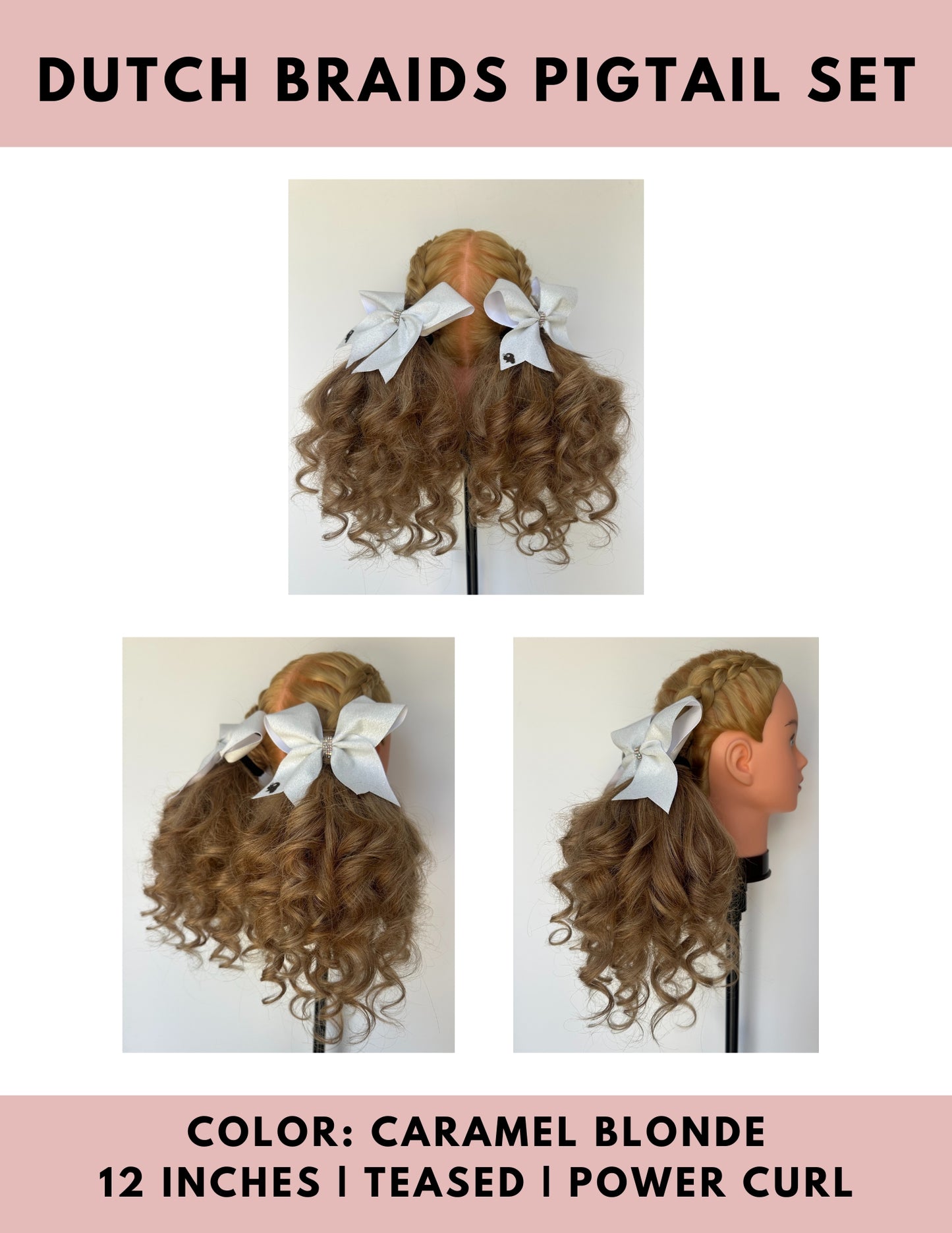 Dutch Braid Pigtails Set