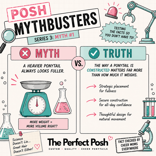 MYTH: A heavier ponytail always looks fuller. - The Perfect Posh