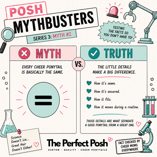 MYTH: Every cheer ponytail is basically the same. - The Perfect Posh