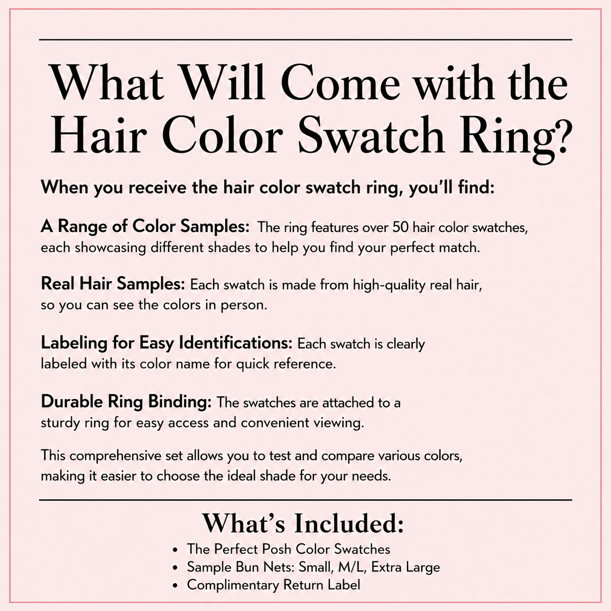 Hair Color Swatch Kit: Deposit - The Perfect Posh