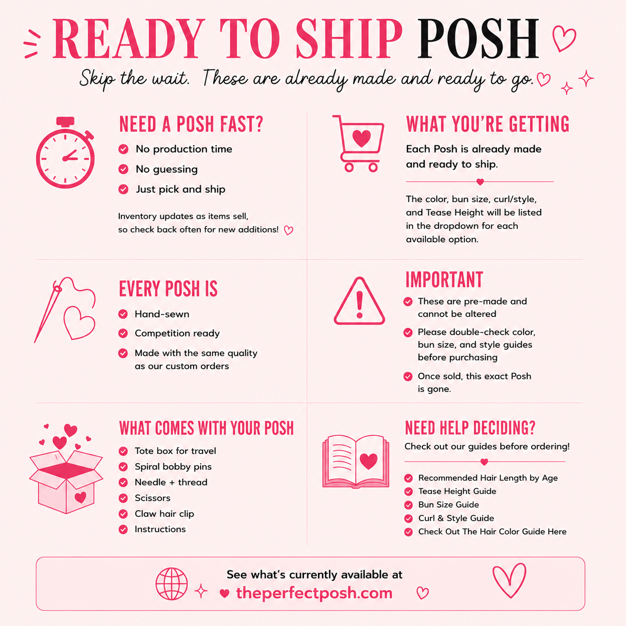 In Stock - Ready To Ship - Perfect Posh - Various Styles Available - The Perfect Posh