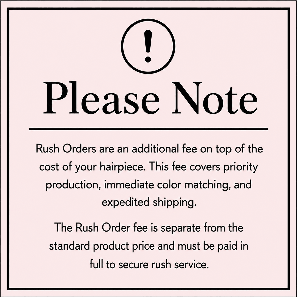 Rush Order Shipping - The Perfect Posh