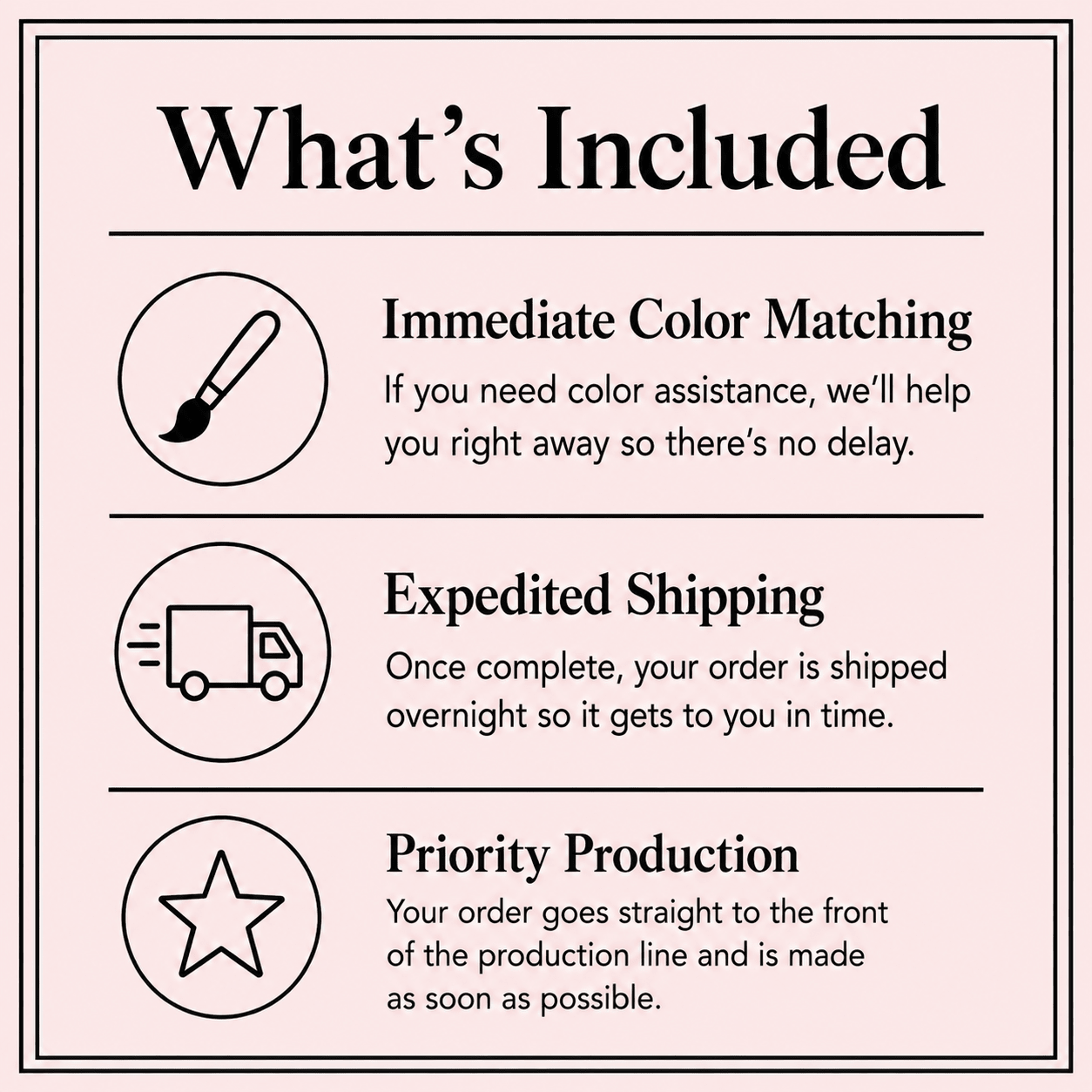 Rush Order Shipping - The Perfect Posh